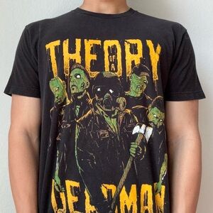 Vintage 2000s Theory of a Deadman Band Black Graphic T-Shirt